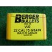 BERGER 22 CAL 75 Grain MATCH GRADE